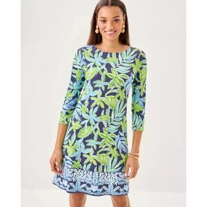 Lilly Pulitzer Ophelia Sapphire Pool Tropical Tango Swing Dress Large New
